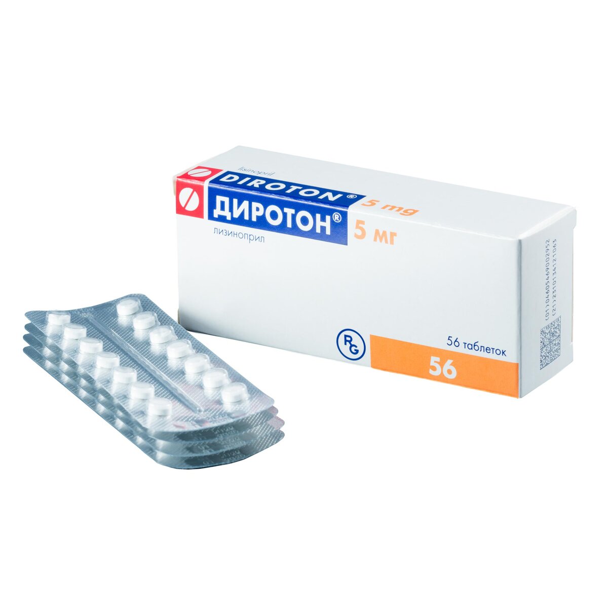 Диротон таблетки 5 мг 56 шт.