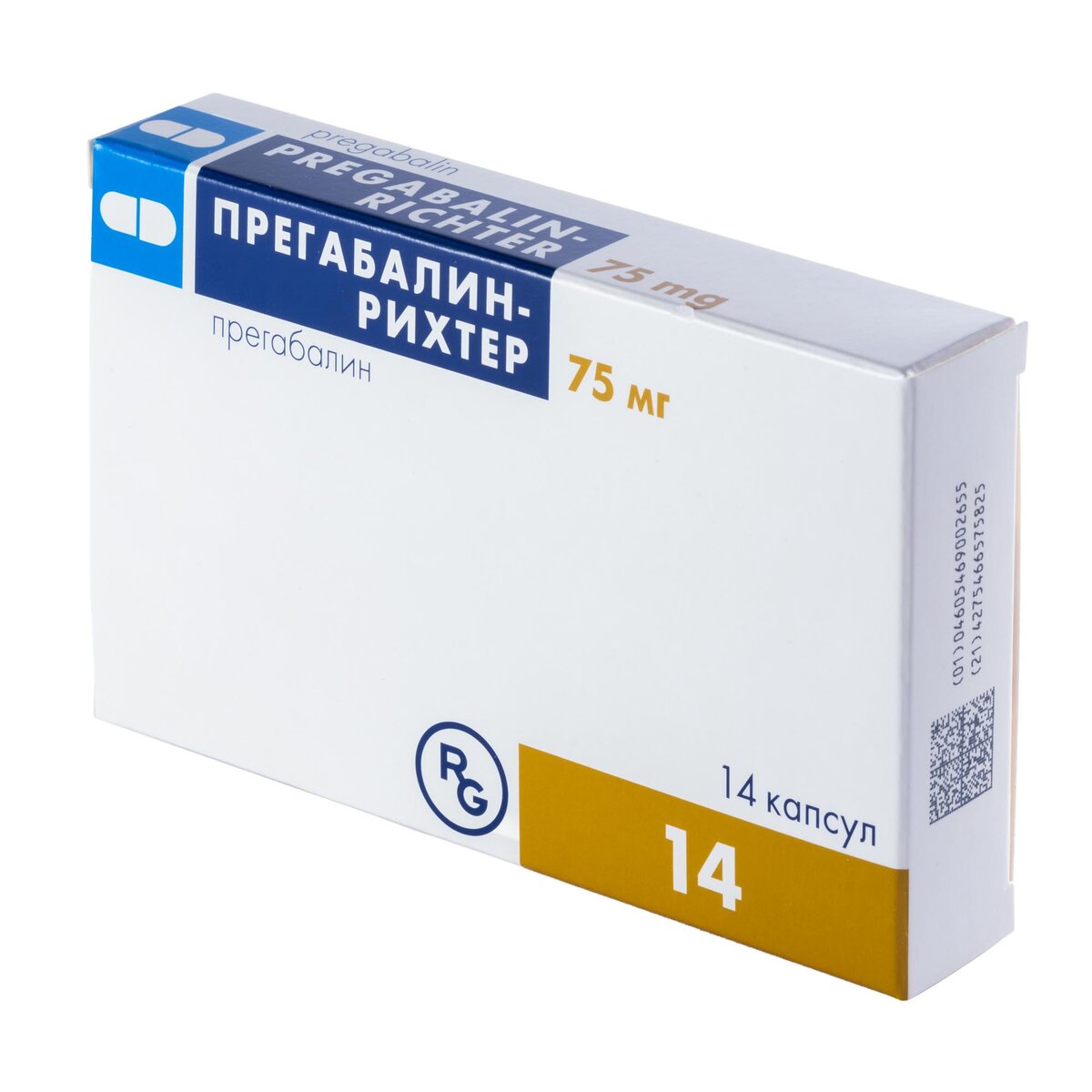 Прегабалин-Рихтер капсулы 75 мг 14 шт.