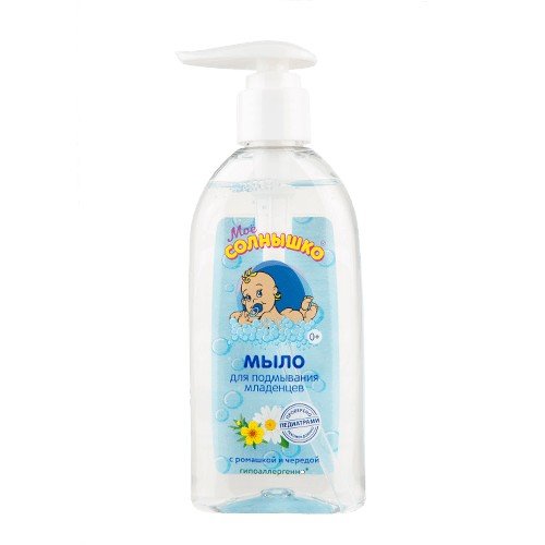Жидкое мыло Мое солнышко для подмывания младенцев ромашка и череда 200 мл флакон 1 шт.