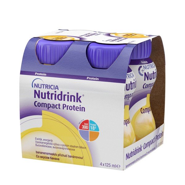 Жидкая смесь Nutridrink Компакт Протеин Банан 125 мл бутылочка 4 шт.