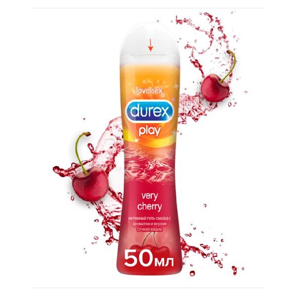 Гель-смазка Дюрекс (Durex) Play Very Cherry с ароматом вишни 50 мл