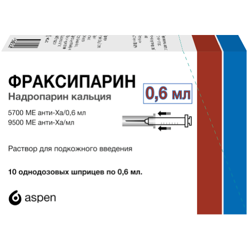 Фраксипарин раствор для подкожного введения 5700 МЕ Анти-Ха/0,6 мл шприцы 10 шт.