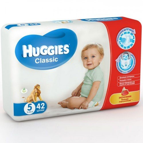 Подгузники Huggies Classic размер 5 11-25 кг 42 шт.