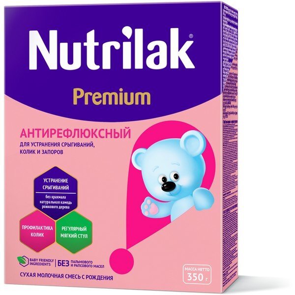 Nutrilak Premium Антирефлюксный сухая молочная смесь с 0 мес., 350 г
