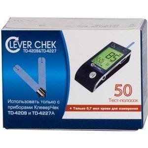 Clever Chek тест-полоски к глюкометру ТД-4227 50 шт.