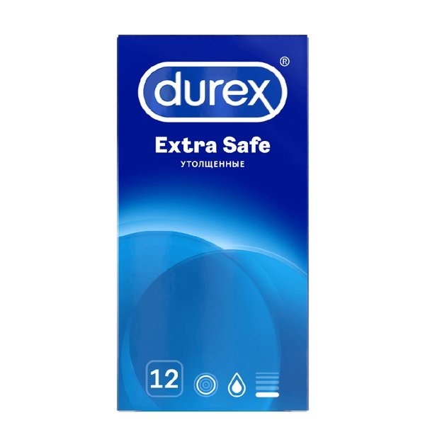 Презервативы Durex Extra Safe утолщенные с дополнительной смазкой 12 шт.