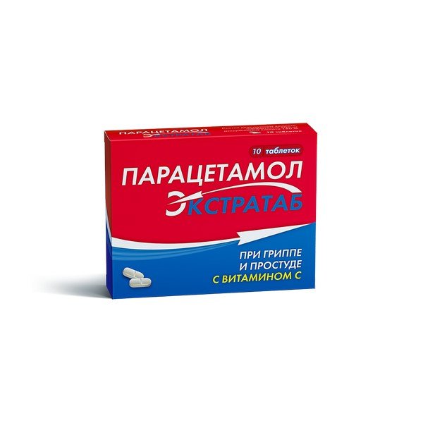 Парацетамол Экстратаб таблетки 500+150 мг 10 шт.