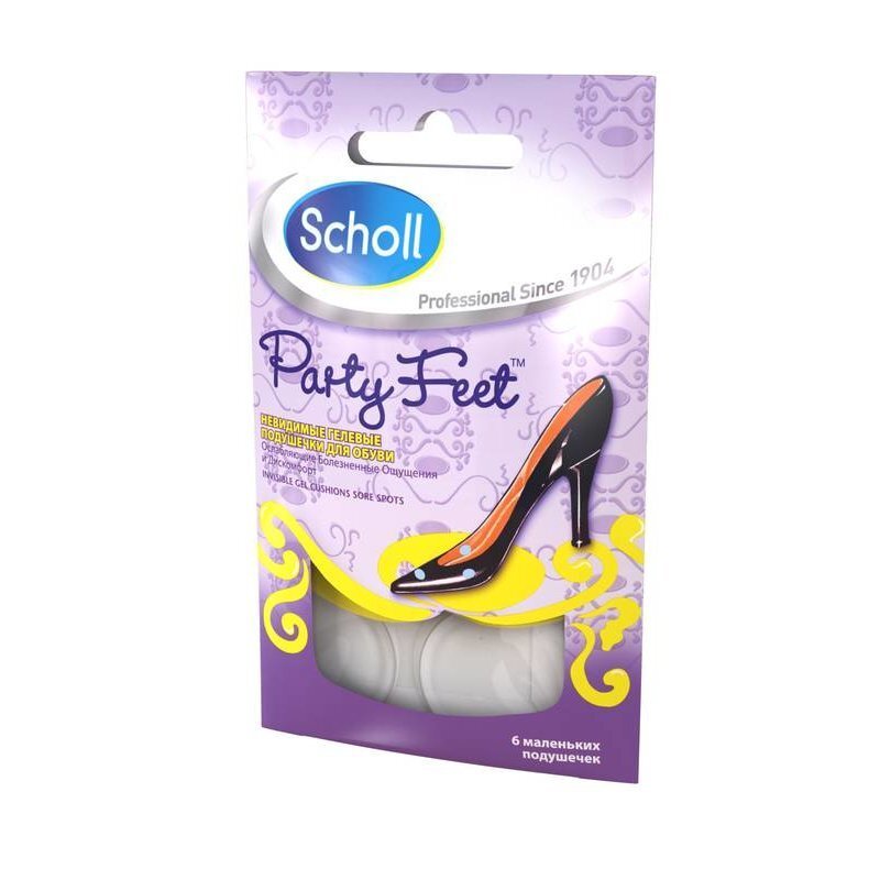 Гелевые подушечки Scholl невидимые для обуви 6 шт.