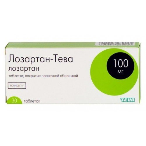 Лозартан-Тева таблетки 100 мг 30 шт.