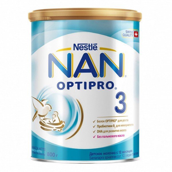 Смесь сухая NAN 3 Optipro с 12 мес. 800 г
