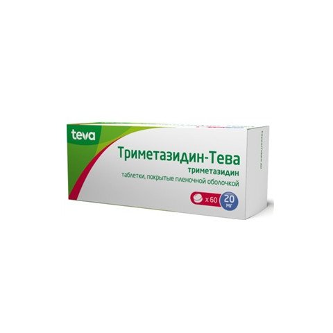 Триметазидин-Тева таблетки 20 мг 60 шт.