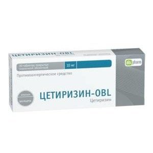 Цетиризин-OBL таблетки 10 мг 20 шт.