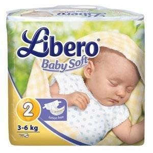 Подгузники Libero Baby Soft 2 (3-6 кг) 26 шт.