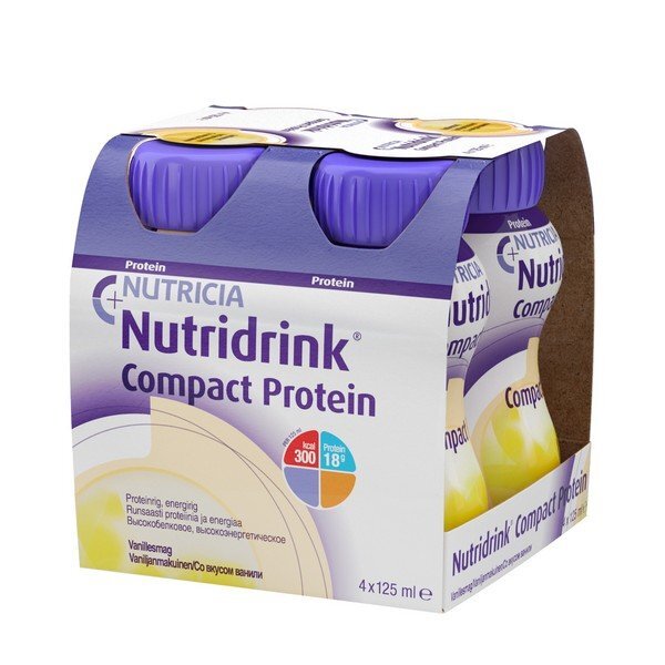 Жидкая смесь Nutridrink Компакт Протеин Ваниль 125 мл бутылочка 4 шт.