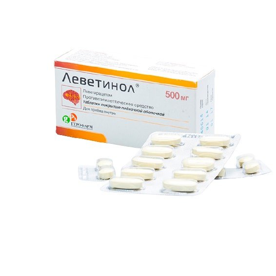 Леветинол таблетки, покрытые пленочной оболочкой 500 мг 30 шт.