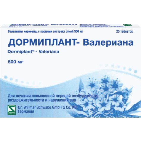 Дормиплант-Валериана, таблетки 500 мг 25 шт.