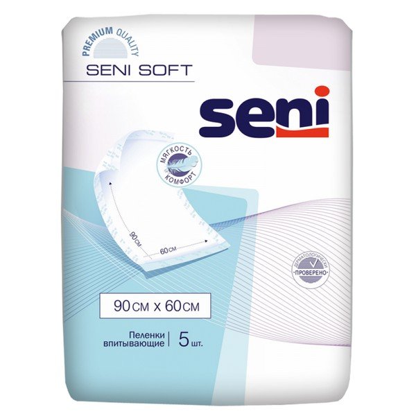 Пеленки Seni Soft 90х60 см 5 шт.