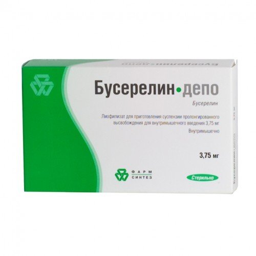 Бусерелин-Депо лиофилизат для приготовления суспензии для внутримышечного введения пролонгированного действия 3,75 мг флакон 1 шт.