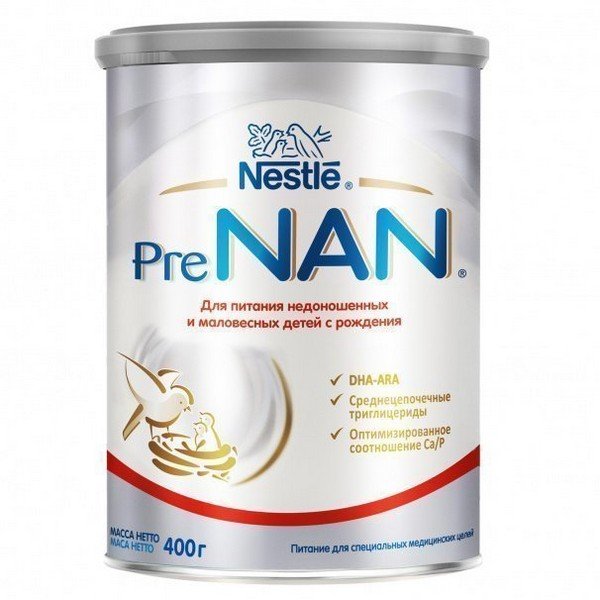 Смесь сухая NAN Pre для недоношенных детей с рождения 400 г