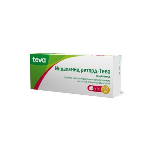 Индапамид Ретард-Тева таблетки 1,5 мг 30 шт.