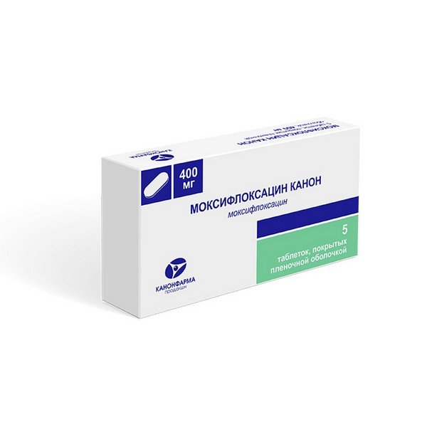 Моксифлоксацин Канон таблетки 400 мг 5 шт.