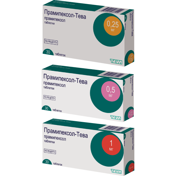 Прамипексол-Тева таблетки 0,25 мг 30 шт.