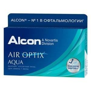 Контактные линзы Air Optix Aqua на месяц -3.00/8.6/14.2 3 шт.