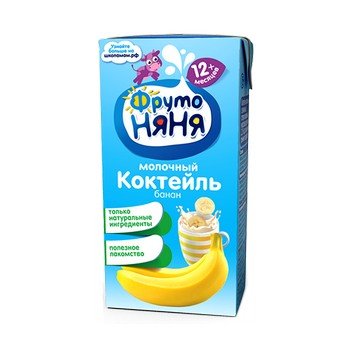 Молочный коктейль ФрутоНяня банан с 12 мес. 200 мл
