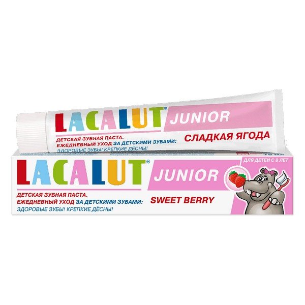 Детская зубная паста Lacalut Junior с 8 лет Сладкая ягода 75 мл