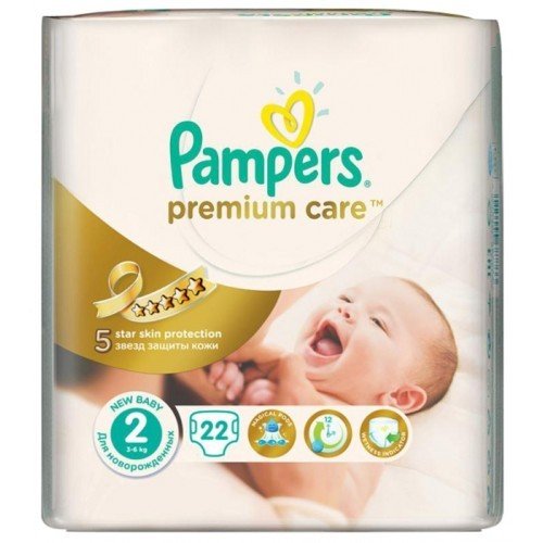 Подгузники Pampers Premium Care размер 2 3-6 кг 22 шт.