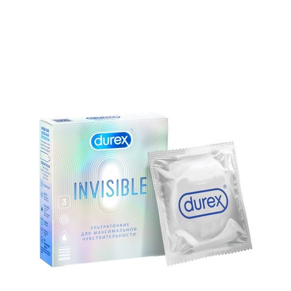 Презервативы Durex Invisible ультратонкие 3 шт.