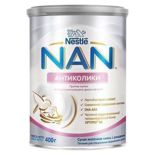 Смесь сухая молочная NAN Антиколики с 0 мес. 400 г