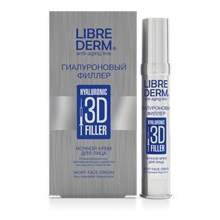 Ночной крем для лица Librederm 3D Гиалуроновый филлер 30 мл