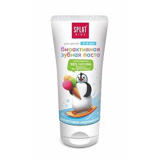 Детская зубная паста SPLAT Kids Фруктовое мороженое от 2 до 6 лет 50 мл