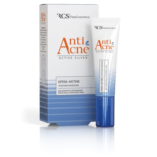 Крем-актив RCS AntiAcne для жирной/проблемной кожи склонной к акне 15 мл