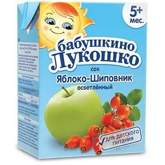 Сок Бабушкино Лукошко яблоко-шиповник с 5 мес., 200 мл