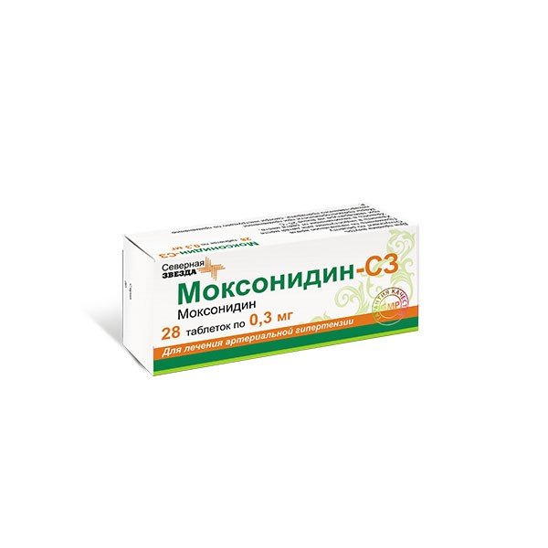 Моксонидин-СЗ таблетки 0,3 мг 28 шт.