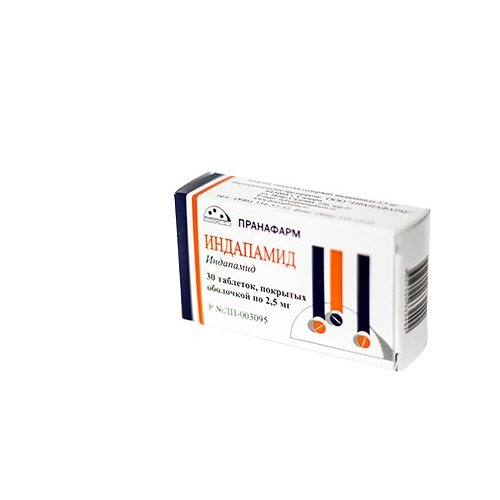 Индапамид-Прана таблетки 2,5 мг 30 шт.