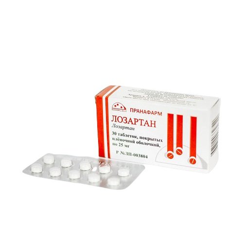 Лозартан-Прана таблетки 25 мг 30 шт.