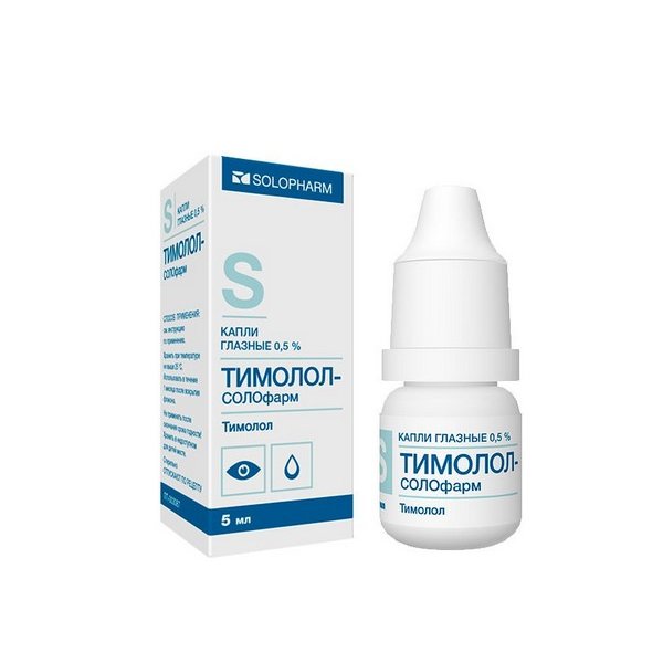 Тимолол-СОЛОфарм капли глазные 0,5 % флакон 5 мл