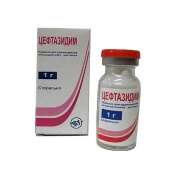 Цефтазидим 1 г флакон 1 шт. порошок для приготовления раствора для внутривенного и внутримышечного введения