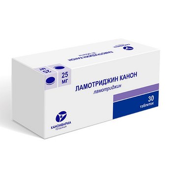 Ламотриджин Канон таблетки 25 мг 30 шт.