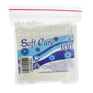 Ватные палочки Soft care пакет 100 шт.