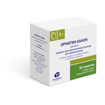 Орнитин Канон гранулы для приготовления раствора для приема внутрь 3 г пакетики 30 шт.