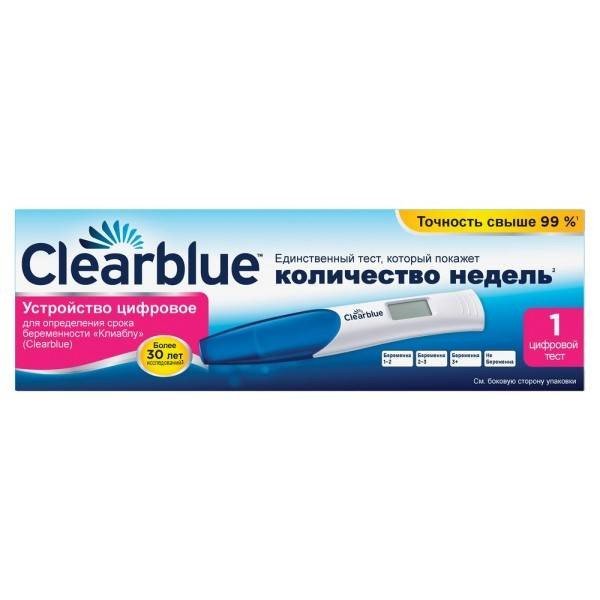 Тест на беременность Clearblue Digital цифровой с индикатором срока 1 шт.