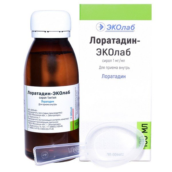 Лоратадин-ЭКО сироп 5 мг/5 мл 100 мл флакон 1 шт.