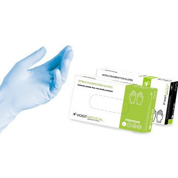Перчатки Vogt medical смотровые н/стер. нитриловые текстурированные неопудренные размер l 100 шт.