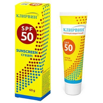 Клирвин крем для тела солнцезащитный SPF 50 60 г