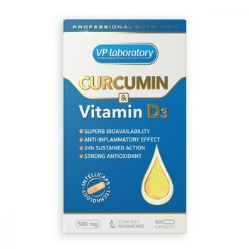 Витаминно-минеральный комплекс Vplab Curcumine & Vitamine D3 капсулы 60 шт.