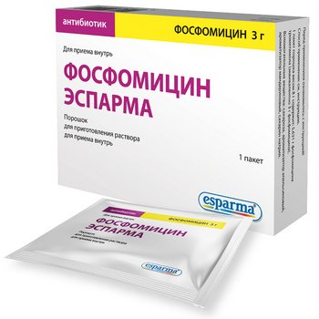 Фосфомицин эспарма порошок для приготовления раствора для приема внутрь 3 г 1 шт.